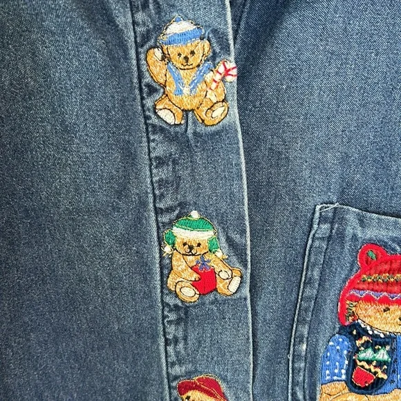 Way to Go - xl, vintage embroidered teddy bear shirt - Picture 5 of 8